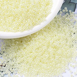 (RR514) Lemon Ice Ceylon Миюки круглые бусины рокайль, японский бисер, (rr 514) лимонный лед цейлон, 8/0, 3 мм, отверстие : 1 мм, Около 422~455 шт / 10 г