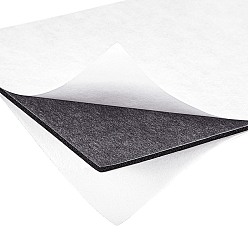 Black Sponge EVA Sheet Foam Paper Sets, With Double Adhesive Back, Antiskid, Rectangle, Black, 15x10x0.2cm