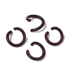 Café Anneaux ouverts en fer peint à la bombe, café, Jauge 18, 8.5x1mm, diamètre intérieur: 5.5 mm, environ5050 pcs / 1000 g