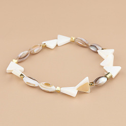 BC416-2 Colorful Handmade Triangle Natural Shell Bracelet for Women