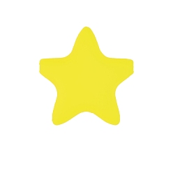 Yellow Star Silicone Beads, Chewing Beads For Teethers, DIY Nursing Necklaces Making, Yellow, 35x35mm