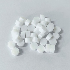 White Sealing Wax Particles, for Retro Seal Stamp, Octagon, White, Package Bag Size: 114x67mm, about 100pcs/bag