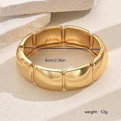 Rectangle Массивные браслеты из цинкового сплава на петлях для женщин, прямоугольные, внутренний диаметр: 2-3/8 дюйм (6 см)