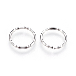 Stainless Steel Color 304 Stainless Steel Open Jump Rings, Stainless Steel Color, 16x1.3mm, Inner Diameter: 13mm, 450pcs/bag