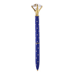 Midnight Blue Plastic Diamond Painting Point Drill Pen, Polka Dot Pattern, Diamond Painting Tools, with Diamond Ornament, Midnight Blue, 135x9~24mm