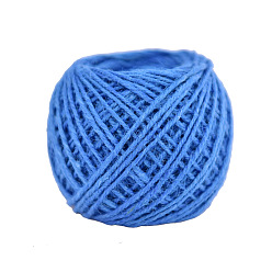 Royal Blue 50M Jute Cord, Round, for Gift Wrapping, Party Decoration, Royal Blue, 2mm, about 54.68 Yards(50m)/Roll