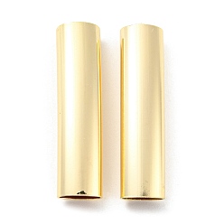 Golden Brass Tube Bead, Long-Lasting Plated, Lead Free & Cadmium Free, Column, Golden, 30x7x5.5mm, Hole: 4x6.5mm