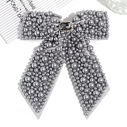 Серый Ткань заколки, аксессуары для волос для женщин и девочек, бантом, серые, 180x150 мм