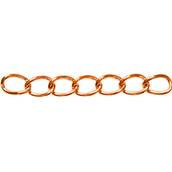 Red Copper Iron Cable Chains, Unwelded, Oval, 5.5x4x1mm, with Spool, about 164.04 Feet(50m)/roll