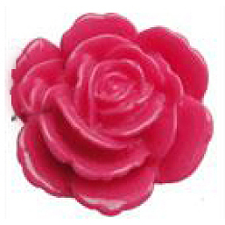 Ярко-Розовый Кабошонов цветок cmолаы, Новые модные цветок, 23x11 мм