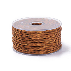 Camel Braided Steel Wire Rope Cord, Jewelry DIY Making Material, with Spool, Camel, about 5.46 yards(5m)/roll, 3mm