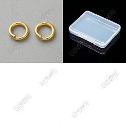 Real 18K Gold Plated 20g Brass Open Jump Rings, Bracelet Necklace Connecting Ring, DIY Jewelry Accessories, Real 18K Gold Plated, 20 Gauge, 5x0.8mm, Inner Diameter: 3.1mm, 350pcs/20g