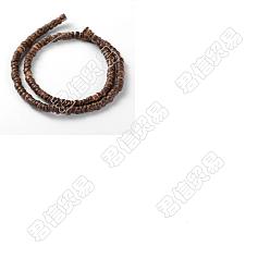 Coconut Brown CHGCRAFT 6 Stands Natural Coconut Column Bead Strands, Coconut Brown, 5x2~5mm, Hole: 1mm, about 134pcs/strand, 15.4 inch