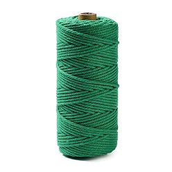 Teal Cotton String Threads for Crafts Knitting Making, Teal, 3mm, about 109.36 Yards(100m)/Roll