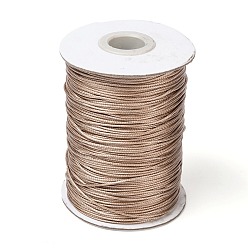 BurlyWood Waxed Polyester Cord, Bead Cord, BurlyWood, 1.0mm, about 169.51~174.98 Yards(155~160m)/Roll