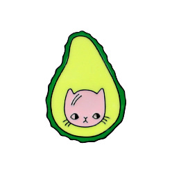CC909 Cute Cartoon Alien Cat Avocado Pizza Enamel Pin Badge Personality Jewelry