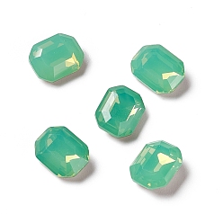 Тихоокеанский Регион Opal Опаловый стиль k9 кабошоны со стеклянными стразами, задние и задние, восьмиугольник прямоугольник, Тихоокеанский опал, 10x8x4 мм