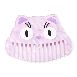 Сливовый Большие подвески из ацетата целлюлозы (смолы) с печатью, Очаровательная фигурка кошки, слива, 44x60x2 мм