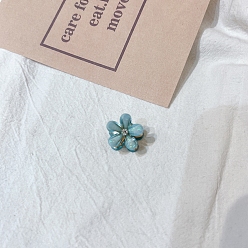 Светло-Синий Пластиковые цветок кулачковые зажимы для волос, аксессуары для волос для женщин и девочек, голубой, 20 мм