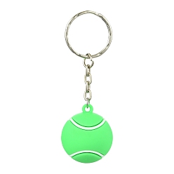 Tennis Пластиковый брелок, с железной фурнитурой, большой теннис, 7.5 см, Кулон : 32 мм