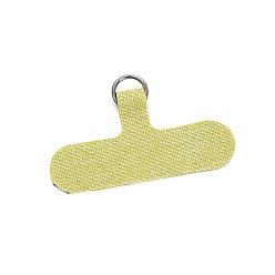 Yellow Green PVC Mobile Phone Lanyard Patch, Phone Strap Connector Replacement Part Tether Tab for Cell Phone Safety, Yellow Green, 6x3cm