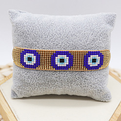 001 Fashionable Handmade Beaded Bracelet for Women and Couples - Demon Eye Miyuki Charm Jewelry