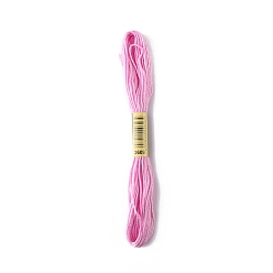 Orchid Polyester Embroidery Threads for Cross Stitch, Embroidery Floss, Orchid, 0.15mm, about 8.75 Yards(8m)/Skein