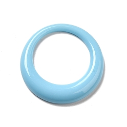 Sky Blue Resin Linking Ring, Round Ring, Sky Blue, 35x5mm, Inner Diameter: 24mm