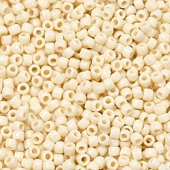 (51) Opaque Light Beige Тохо 8/0 круглые бусины, японский бисер, (51) непрозрачный светло-бежевый, 3 мм, отверстие : 1 мм, Около 1111 шт / 50 г