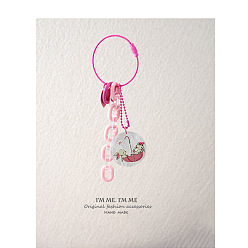 Number 2, A018 Charming Purple Tulip Keychain for Women - Cute Car Keyring and Bag Charm with High-end Appeal