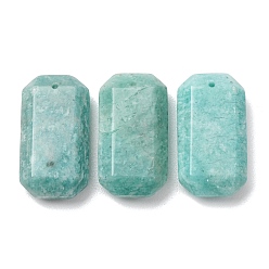 Амазонит Природные подвески амазонит, граненые прямоугольные подвески, 28x15x7 мм, отверстие : 1.4 мм