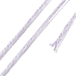Lilac 20M Polycotton Braided Cord, Flat, for DIY Jewelry Making, Lilac, 2x0.7mm, about 21.87 Yards(20m)/Roll