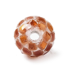 Coconut Brown Colorful Craft Shell Beads, Dyed, Round, Coconut Brown, 3.5~4x4~4.5mm, Hole: 0.9~1mm