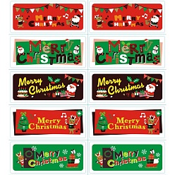 Mixed Color Sealing Stickers, Label Paster Picture Stickers, Christmas Theme, Mixed Color, 60x25mm, 10pcs/sheet