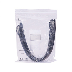 Black Leather Bag Handles, for Bag Straps Replacement Accessories, Black, 38~41x1~2.7x1.4~1.5cm