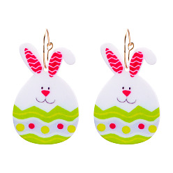 56847 Cute Easter Bunny and Bird Acrylic Earrings for Festive Ear Accessories