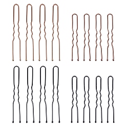 (52) Непрозрачная лаванда Аксессуары для волос железа волос вилки выводы, окрашеные, заколки для прически, разноцветные, 50~60x8~10x1.2~1.7 мм, 320 шт / коробка