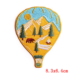 Hot Air Balloon Computerized Embroidery Cloth Iron on/Sew on Patches, Costume Accessories, Hot Air Balloon Pattern, 83x64mm