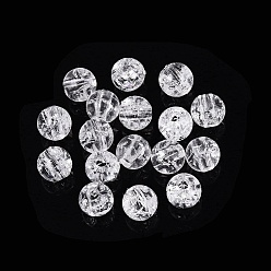 Transparent Transparent Knistern Acrylperlen, Runde, Transparent, 6 mm, Bohrung: 1.8 mm, ca. 4540 Stk. / 500 g