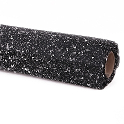 Black Snow Point Yarn Flower Wrapping Paper, DIY Crafts Florist Bouquet Paper , Black, 500mm, about 3.5m/roll