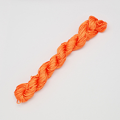 Orange Red Nylon Thread, Nylon Jewelry Cord for Custom Woven Bracelets Making, Orange Red, 1mm, about 26.24 yards(24m)/bundle, 10bundles/bag, about 262.46 yards(240m)/bag