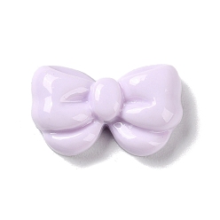Lilac Opaque Resin Decoden Cabochons, Bowknot, Lilac, 14x23x6.5mm