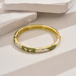 Зеленый Старинные браслеты в китайском стиле из цинкового сплава с перегородчатой эмалью, золотые, зелёные, внутренний диаметр: 2-3/8 дюйм (6 см)