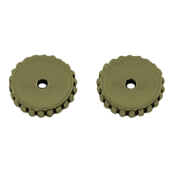 Античная Бронза Тибетский сплав стиль плоские круглые шариков прокладки, без кадмия, без никеля и без свинца, античная бронза, 9x2 мм, отверстие : 1 мм