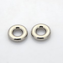 Stainless Steel Color Ring 304 Stainless Steel Spacer Beads, Stainless Steel Color, 12x3.5mm, Hole: 5.5mm