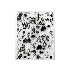 Flower Clear Silicone Stamps, for DIY Scrapbooking, Photo Album Decorative, Cards Making, Stamp Sheets, Flower, 120x80x3mm