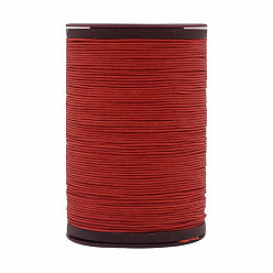 (123L) Белый крем непрозрачный блеск Вощеный шнур из полиэстера для изготовления ювелирных изделий, круглые, огнеупорный кирпич, 0.7 мм, около 60.15 ярдов (55 м) / рулон