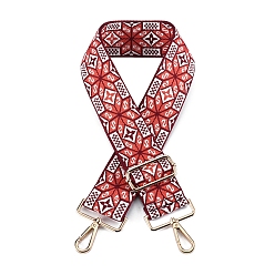 Светло-Вишневый Нейлоновая холщовая сумка с цветочным узором, лямки для сумки, для замены сумочки или сумки через плечо, светло-вишневый, 75~1450x5 см