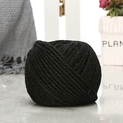 Black 100M Jute Cord, Jute String, Jute Twine, for Jewelry Making, Black, 3mm, about 109.36 Yards(100m)/Roll