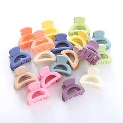 Mixed Color Plastic Claw Hair Clips, with Iron Findings, for Girls, Mixed Color, 25mm